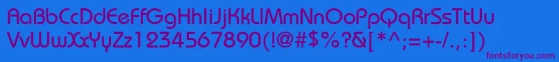 BiminiNormal Font – Purple Fonts on Blue Background