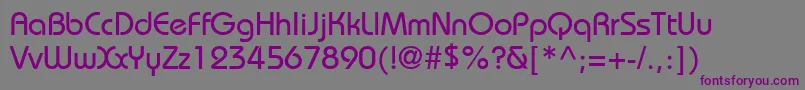 BiminiNormal Font – Purple Fonts on Gray Background
