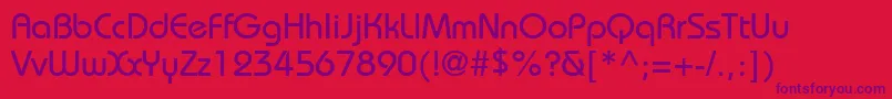 BiminiNormal Font – Purple Fonts on Red Background