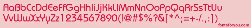 BiminiNormal Font – Red Fonts on Pink Background
