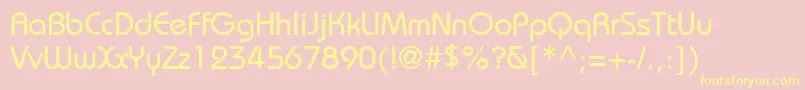 BiminiNormal Font – Yellow Fonts on Pink Background