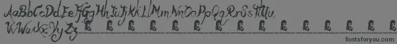 YetiFety Font – Black Fonts on Gray Background
