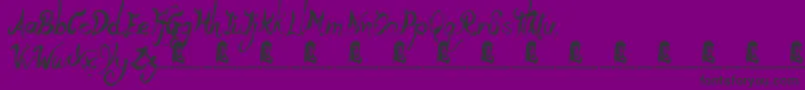 フォントYetiFety – 紫の背景に黒い文字