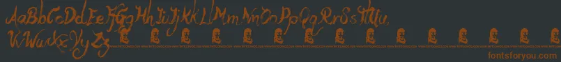 YetiFety Font – Brown Fonts on Black Background