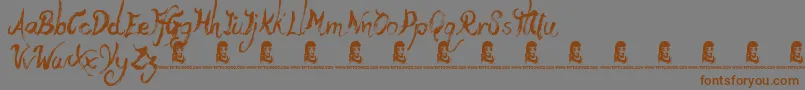 YetiFety Font – Brown Fonts on Gray Background