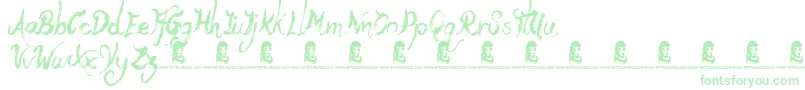 YetiFety Font – Green Fonts on White Background