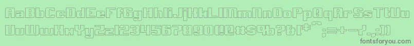 ClarkHollow Font – Gray Fonts on Green Background