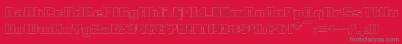 ClarkHollow Font – Gray Fonts on Red Background