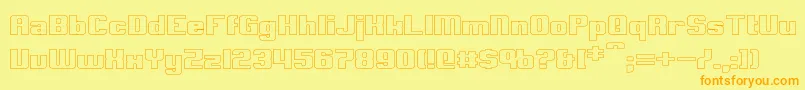 ClarkHollow Font – Orange Fonts on Yellow Background