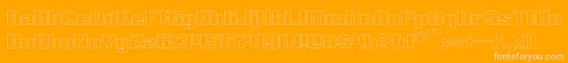 ClarkHollow Font – Pink Fonts on Orange Background