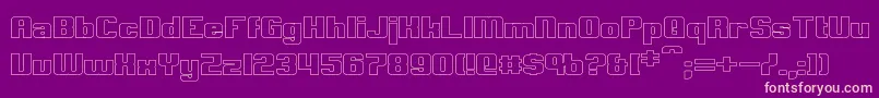 ClarkHollow Font – Pink Fonts on Purple Background