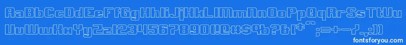 ClarkHollow Font – White Fonts on Blue Background