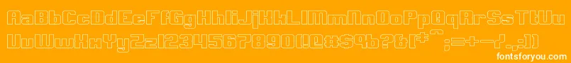 ClarkHollow-Schriftart – Weiße Schriften auf orangefarbenem Hintergrund