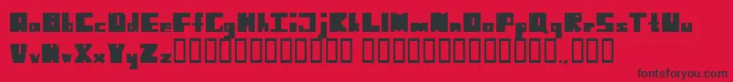 NoHarmonyLeftSideCut Font – Black Fonts on Red Background