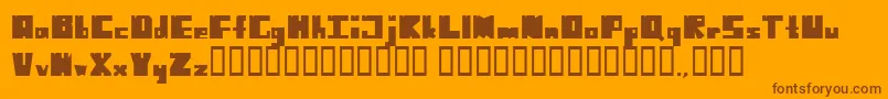 More about NoHarmonyLeftSideCut Font NoHarmonyLeftSideCut Font – Brown Fonts on Orange Background