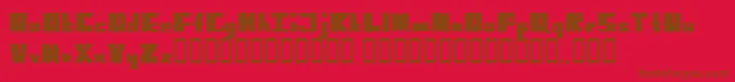 NoHarmonyLeftSideCut Font – Brown Fonts on Red Background