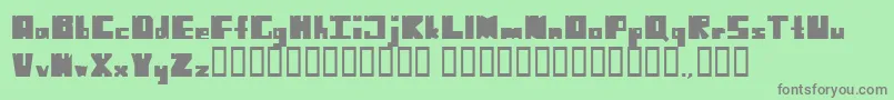 NoHarmonyLeftSideCut Font – Gray Fonts on Green Background