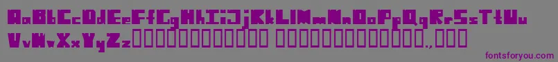 NoHarmonyLeftSideCut Font – Purple Fonts on Gray Background