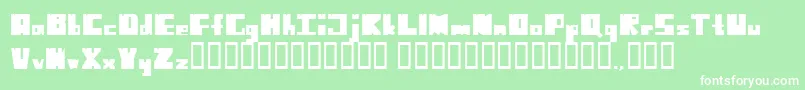 NoHarmonyLeftSideCut Font – White Fonts on Green Background