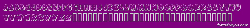 KrHaHa Font – Green Fonts on Purple Background