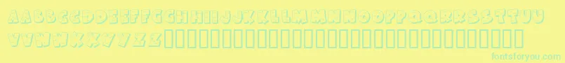 KrHaHa Font – Green Fonts on Yellow Background