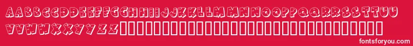 KrHaHa Font – White Fonts on Red Background