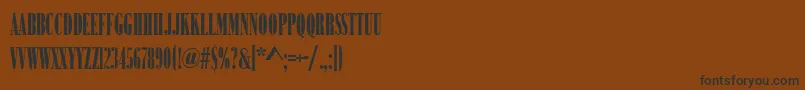 BodoniNo2NarrowUltraRegular Font – Black Fonts on Brown Background