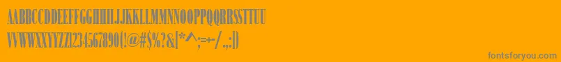 BodoniNo2NarrowUltraRegular Font – Gray Fonts on Orange Background