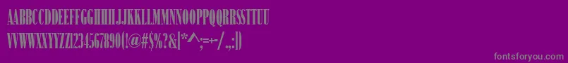 BodoniNo2NarrowUltraRegular Font – Gray Fonts on Purple Background