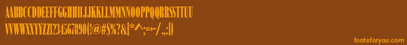 BodoniNo2NarrowUltraRegular Font – Orange Fonts on Brown Background