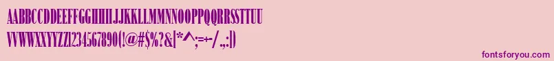 BodoniNo2NarrowUltraRegular Font – Purple Fonts on Pink Background