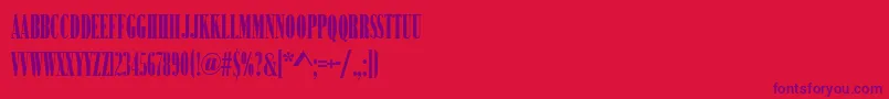 BodoniNo2NarrowUltraRegular Font – Purple Fonts on Red Background