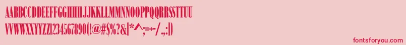 BodoniNo2NarrowUltraRegular Font – Red Fonts on Pink Background