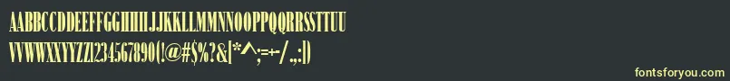 BodoniNo2NarrowUltraRegular Font – Yellow Fonts on Black Background