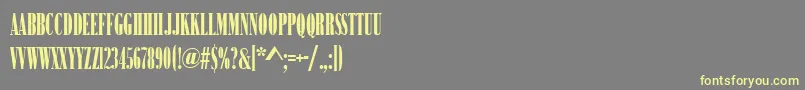 BodoniNo2NarrowUltraRegular Font – Yellow Fonts on Gray Background