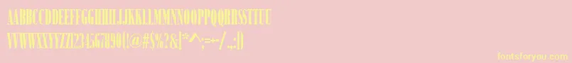 BodoniNo2NarrowUltraRegular Font – Yellow Fonts on Pink Background