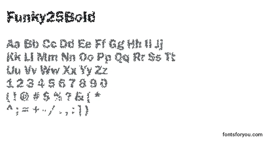 Шрифт Funky25Bold – алфавит, цифры, специальные символы