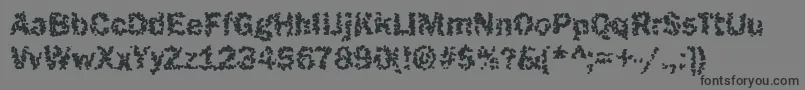 フォントFunky25Bold – 黒い文字の灰色の背景