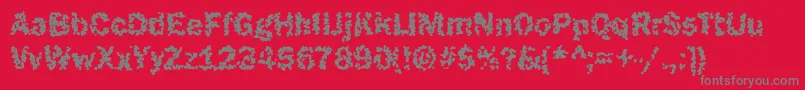 Funky25Bold Font – Gray Fonts on Red Background