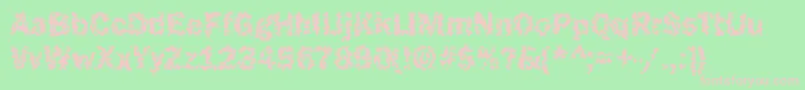 Funky25Bold Font – Pink Fonts on Green Background