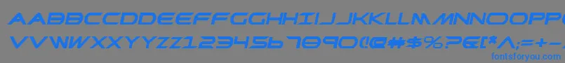 Fonte PrometheanBoldExpitalic – fontes azuis em um fundo cinza