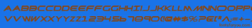 PrometheanBoldExpitalic Font – Brown Fonts on Blue Background