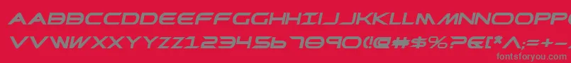 フォントPrometheanBoldExpitalic – 赤い背景に灰色の文字