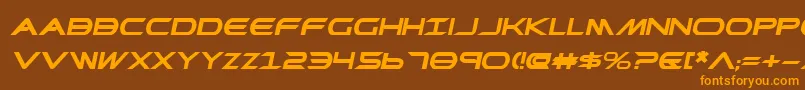 PrometheanBoldExpitalic Font – Orange Fonts on Brown Background