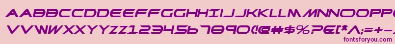 PrometheanBoldExpitalic-Schriftart – Violette Schriften auf rosa Hintergrund