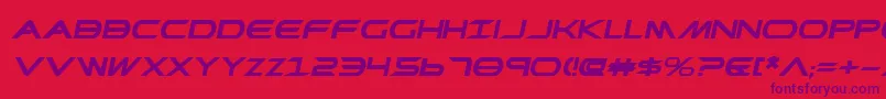 フォントPrometheanBoldExpitalic – 赤い背景に紫のフォント