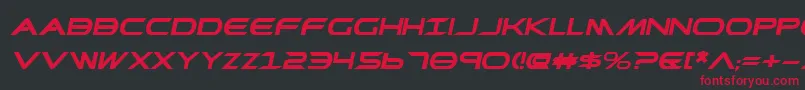 PrometheanBoldExpitalic Font – Red Fonts on Black Background