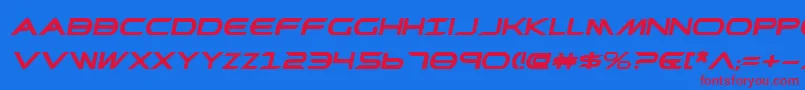 PrometheanBoldExpitalic Font – Red Fonts on Blue Background