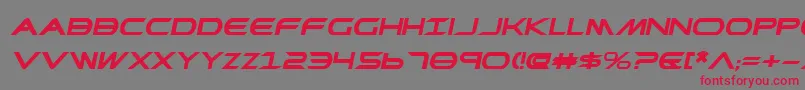 PrometheanBoldExpitalic Font – Red Fonts on Gray Background