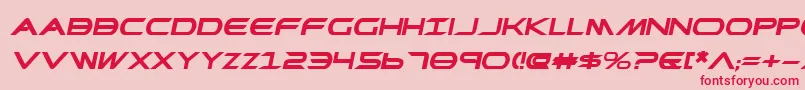 フォントPrometheanBoldExpitalic – ピンクの背景に赤い文字